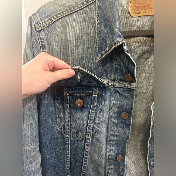 Levi’s Denim Trucker Jean Jacket Men’s Large Blue - Picture 5 of 11